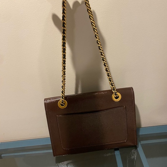 Elegant Burgundy Leather Shoulder Bag - Picture 5 of 6